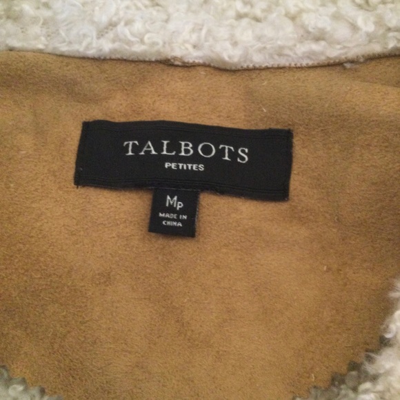 Talbots Faux Leather Sherpa Vest - Picture 5 of 7